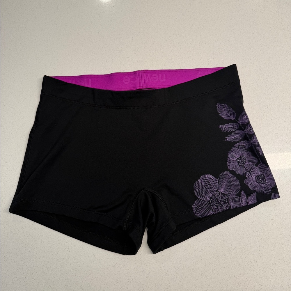 New Balance Black Floral Women's Compression Spandex Shorts